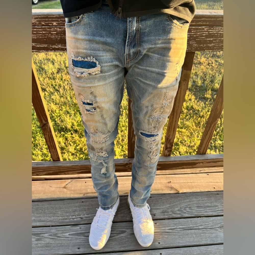 •Distressed Lightwork• Denim by GRINDHOUSE